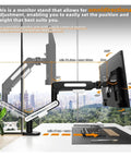 Level Up Your Workspace With A Sturdy Rotating Mechanical Monitor Arm For 13 To 32 Inch Lcd Screens Using A Universal Vesa Mount That Swivels Super Smooth And Tilts Easily For Quick Office Work And Cozy Gaming Sessions. Adjustable monitor arm with 360 rotation for 13-32 inch LCD screens.