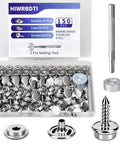 150 Pcs Stainless Steel Canvas Snap Button Kit With 2 Setting Tools For Boat Covers Marine Grade Heavy Duty Snaps And Fasteners