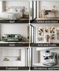 No Sweat Heavy Duty Self Adhesive Furniture Sliders For Carpet And Hardwood Floors Includes Round And Rectangular Chair Glides in home setting with various furniture.