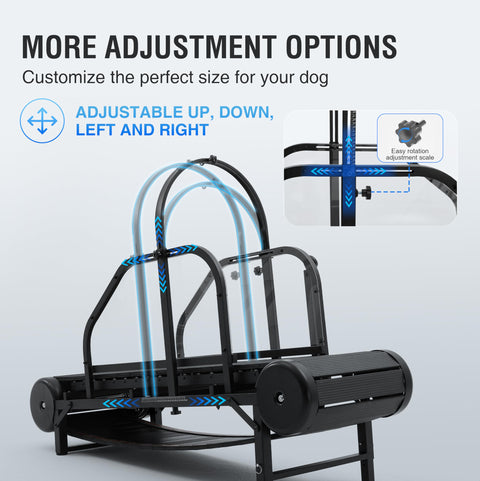 Dog Treadmill For Large And Medium Dogs With Adjustable Ramp Slatmill For Exercise Pedometer Tracking Indoor Home Use Up To 300 Pounds For A Healthy Active Pet Life