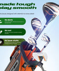 Kids Golf Club Set For Ages 6 To 8 With Stand Bag Right Hand Driver 7 8 Iron 9 P Iron Putter And Headcover