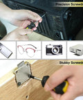 43 Piece Magnetic Screwdriver Set With Sturdy Carry Case And 25 Bit Kit Includes Slotted Phillips Torx Hex for DIY Repairs