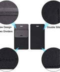 Pocket Protector Pen Holder Pouch 3 Pack Heavy Duty PU Leather Multi Purpose Clip with detailed stitching and clear PVC divider