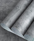 Peel And Stick Wide Gray Concrete Wallpaper Thickened Matte Vinyl Wall Covering Waterproof And Oil Resistant Cement Texture