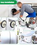 High Performance 4392065 Dryer Repair Kit With 349241T Drum Roller And Belt Assembly Upgraded Metal Bearings for installation view.
