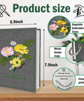 Beginner Embroidery Stitch Book With Detachable Fabric Panels, Complete Tool Kit, DIY Needlepoint Tutorials on table