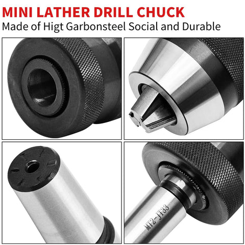 Heavy Duty Keyless Drill Press Chuck Mt2 To Jt33 Morse Taper Arbor Self Tightening Cnc Lathe Milling Kit Precise One Thirty Two To Five Eighths Inch Capacity No Sweat Installation Built Like A Rock For Real Shop Work