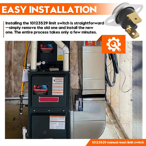 No Sweat Manual Reset Rollout Limit Switch For Furnaces Gas Ranges And Ovens That Trips At Three Hundred Degrees To Dodge Fire Risks And Keep Your Gear Running Smooth All Season Long