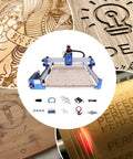 Pro Level 3 Axis 4040 CNC Router Engraver Machine With 75W Spindle And 42 Stepper Motors Rock Solid Frame in workshop setup.