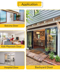 Image showcasing various door applications for sliding patio door roller assembly with 1-1/8 inch steel wheel.