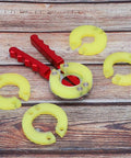 5 Piece Bezel Opener Tool Kit For Watches With Precision Gear Ring Opener And Elastic Rubber Band Safety, yellow rings on wood