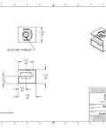 Top Notch Twenty Pack Black Cage Nuts With 1032 Threads And Three Quarter Inch Quadrex Drive Screws Paired With Nylon Washers An Awesome Heavy Duty Bundle For Server Rack Rails And AV Cabinet Setup technical drawing showing dimensions.