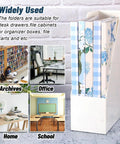 Hydrangea Floral File Folders Set, 24 Pack With One Third Cut Tabs in organizer, suitable for home, office, and school use.