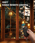 Remote controlling Outdoor Dimmable String Light Dimmer With 100 Foot Control Range Weatherproof 125V Dimmer Switch at night.
