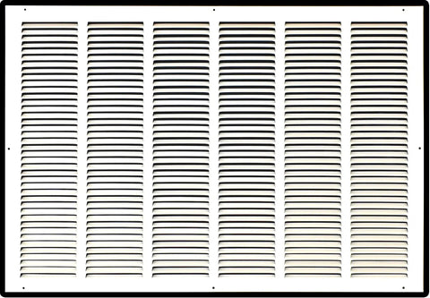 Fits 30x20 Duct Opening White Steel Return Air Grille Vent Cover For Sidewall And Ceiling Built Tough For HVAC Cold Air Intake Grille With Outer Dimensions 31.75 W X 21.75 H