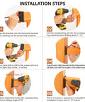 Installation steps for 304 Stainless Steel Deck Railing Connectors For 2x4 Wood Handrail And Stair Brackets, Black Finish