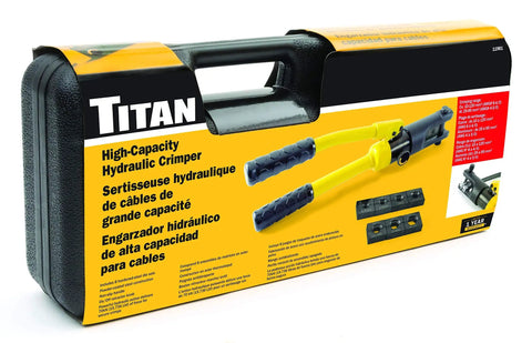 Heavy Duty 7.5 Ton Hydraulic Cable Crimper With High Capacity Action For Battery And Welding Cables Includes 8 Hardened Die Sets Non Slip Handle On Off Retractor Knob Built Tough For Pro Grade Crimping