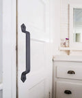 Rustic Barn Door Handle 11 Inch Cast Iron Sliding Gate Pull Black Heavy Duty Fence Door Hardware on interior door