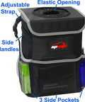 Waterproof Car Trash Can With Lid And Storage Pockets Two Point Five Gallon Capacity Leak Proof Interior Easy To Clean featured.