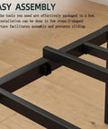 Built Like A Tank Metal Platform Bed Frame With Headboard And Footboard, 14 Inch Full Size Steel Slat Base, shows U-shaped assembly design for easy setup.