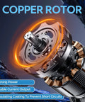 High Output 90 Amp Alternator Replacement For 1.6L Hyundai Accent 2012 2013 2014 2015 2016 2017 Veloster 2012 2017 And Kia Rio 2012 2013 Direct Fit Includes 2608483 2616741 373002B300 copper rotor close-up