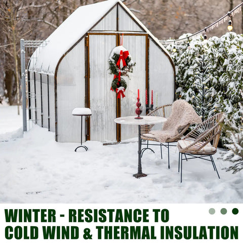 12 Pack 4 Ft By 2 Ft By 0.16 Inch Twin Wall Polycarbonate Greenhouse Panels Built To Last Waterproof UV Protected Clear Corrugated Roofing Sheets For Easy Greenhouse Replacement