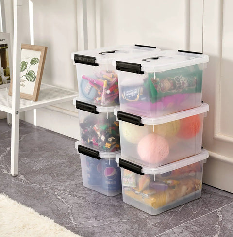 Tough As Nails Clear Storage Latch Boxes 6 Pack With Secure Seal Lids And Rugged Carry Handles Non Toxic Impact Resistant Plastic Totes For Closet Pantry Gear Organization That Are Legit Top Tier Picks