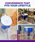 11 Cup Water Pitcher With Built In Filter For Clean Tasting Water, Dishwasher Safe, Go To Filtration in home settings