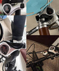 7 Speed Thumb Shifter Set For Bikes, Left 3 Speed Front And Right 7 Speed Rear, TX50-7 Lever Pair, handlebar installation views