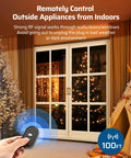 Remote controlling outdoor appliances with Rugged Built Tough Outdoor Wireless Remote Outlet Switch For Lights And Decor 15 Amp.
