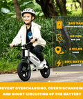 Electric Balance Bike For Kids 12 Inch Pneumatic Tires With 150W Peak Motor And 24V Battery 6 Mile Range Suspension Fork Adjustable Seat Kid Friendly Learn To Ride Toy For Ages 3 To 8, child riding outdoors