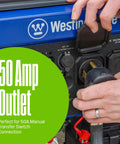 Dual Fuel Portable Generator With Remote Start Transfer Switch Ready Gas Or Propane Powered Backup Power 13500 Peak Watts