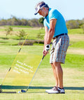 Golfer using Golf Alignment Sticks Set For Aiming, Putting, And Full Swing Training, Game Changer For Posture And Shoulder Alignment