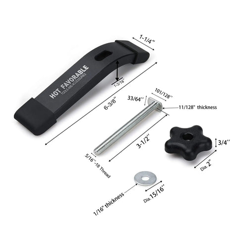 Two Pack 36 Inch T Track Kit For Woodworking With Four Hold Down Clamps Pro Grade Heavy Duty Aluminum 6063 Anodized Fits 5/16 And 1/4 Inch T Bolts And 1/4 Inch Hex Bolts Great For Quick Bench Work And Precise Setup, clamp parts