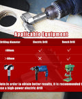 Five Eighths Inch Forstner Drill Bit For Woodworking in use on wooden board, compatible with electric and bench drills.