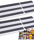 Built Tough 3 Tier Expandable Spice Rack Featuring Adjustable Length And Secure Non Slip Shelves Ultimate Game Changer For Kitchen Cabinet Pantry Or Countertop 2 Pack White And Grey