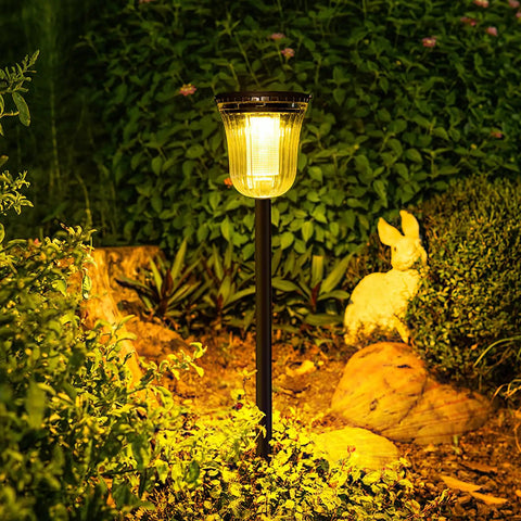 4 Pack Bright Solar Path Lights Outdoor IP65 Waterproof For Landscape Walkway Driveway Sidewalk Garden With Two Modes Auto On At Dusk And Auto Off At Dawn No Fuss Install