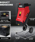 Powerful 15 Amp Electric Wood Chipper Shredder for Easy Yard Cleanup with 45L Collection Bag and 1-3/4 Inch Cutting Diameter