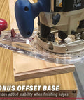 Milescraft 1219 Circle Guide Kit router jig with clear base and blue handle