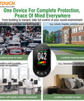 Plug In 3 In 1 Decibel Meter With Temperature And Humidity Reader, your go to sound level meter shown for home, office, classroom use