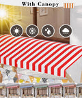 Built Tough Wood Roll Out Food Cart On Wheels With No Sweat Assembly For Street Vendors And Farmers Markets Mobile Market Stall With Canopy