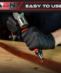 Using Pro Grade Hollow Punch Kit For Leather And Gasket Making, 13-In-1 Hole Punch Set on a leather belt