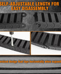 Drag Chain Cable Carrier 10x20mm Inner Height And Width R18 Bridge Type Openable Outer Side Black PA66 Nylon disassembled view