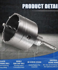 Zeliceka concrete hole saw kit with SDS Plus shank and dust bowl, 30–115 mm, front view