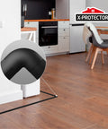 Overfloor Cord Protector for Cables and Wires Self Adhesive Silicone Floor Cable Cover 5 Feet Long Brown Trip Proof Wire Guard in kitchen