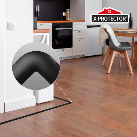 Overfloor Cord Protector for Cables and Wires Self Adhesive Silicone Floor Cable Cover 5 Feet Long Brown Trip Proof Wire Guard in kitchen
