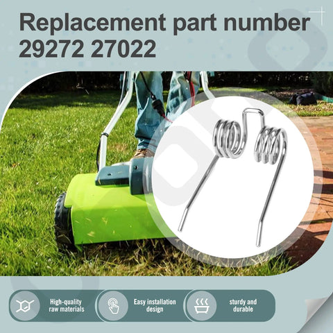 18 Pack Replacement Dethatcher Tines Compatible With Greenworks 27022 Corded Dethatcher Fourteen Inch Scarifier Rake Parts Beefy Steel Lawn Care Attachments Set showing tines close-up on lawn
