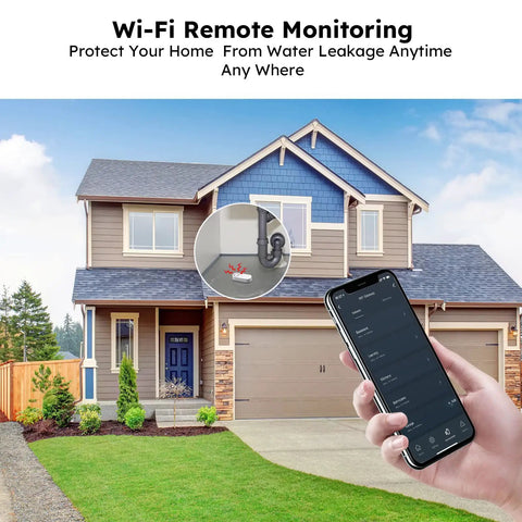 Water Leak Alarm System With 5 Pack WiFi Water Sensors And Hub Kit 120dB Siren Real Time App Alerts Leak And Drip Detection app view