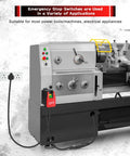 110V To 120V Single Phase On Off Paddle Switch With Built Tough Extension Cord And Receptacle installed on industrial lathe