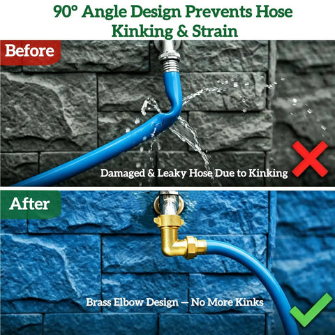 90 Degree Water Hose Elbow For RV And Garden: Brass Three Quarter Inch GHT Connector With Shut Off Valve, Lead-Free Inline Fitting For Tight Spaces, Prevents Kinks And Strain In City Water Hookups, brass elbow on RV hose
